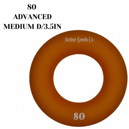 ActiveGoodsCo Level 80 silicone hand exerciser ring on white background