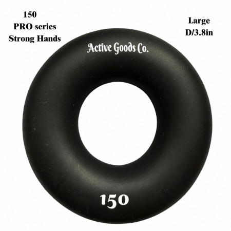 ActiveGoodsCo Level 150 silicone hand exerciser ring on white background